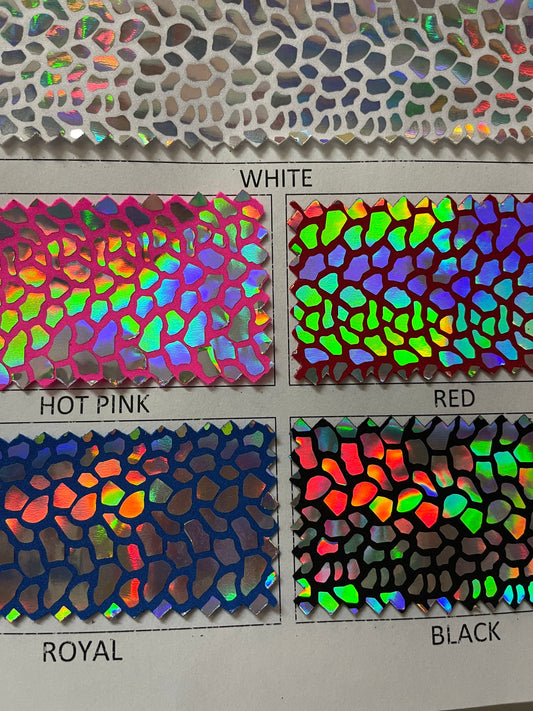 Dragón scales design Iridescent hologram sequins on best quality of nylon spandex 4-way stretch 58/60” Sold by the YD. Ships Worldwide