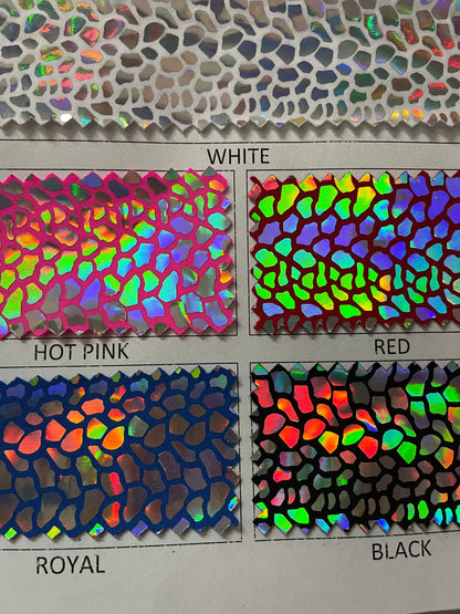 Dragón scales design Iridescent hologram sequins on best quality of nylon spandex 4-way stretch 58/60” Sold by the YD. Ships Worldwide