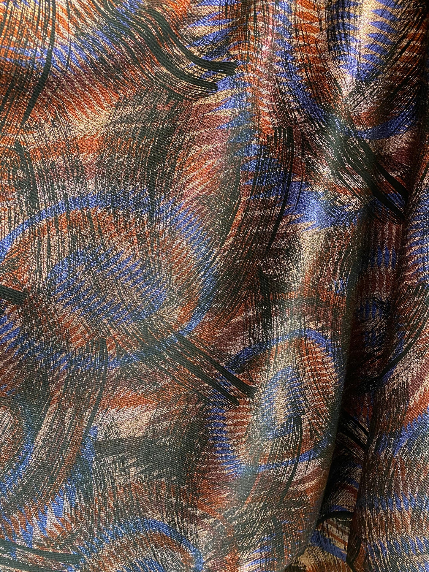 New abstract design print on poly spandex 2-way stretch medium weight 58/60” Sold by the YD. Ships Worldwide from Los Angeles California USA