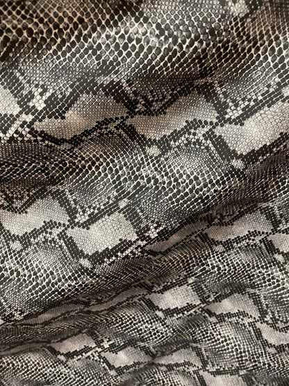 Cobra design Exotic serpent skin print on best quality of nylon spandex 4-way stretch 58/60” Sold by the YD. Ships Worldwide from Los CA.