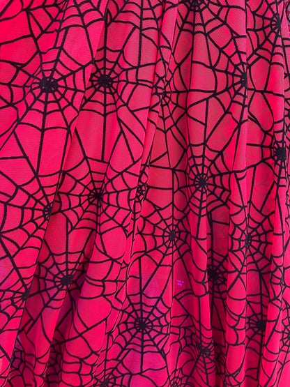 New Spider-Man design multicolors print on power mesh with flocking great quality of  nylon mesh 4-way stretch 58/60” Sold by the YD.