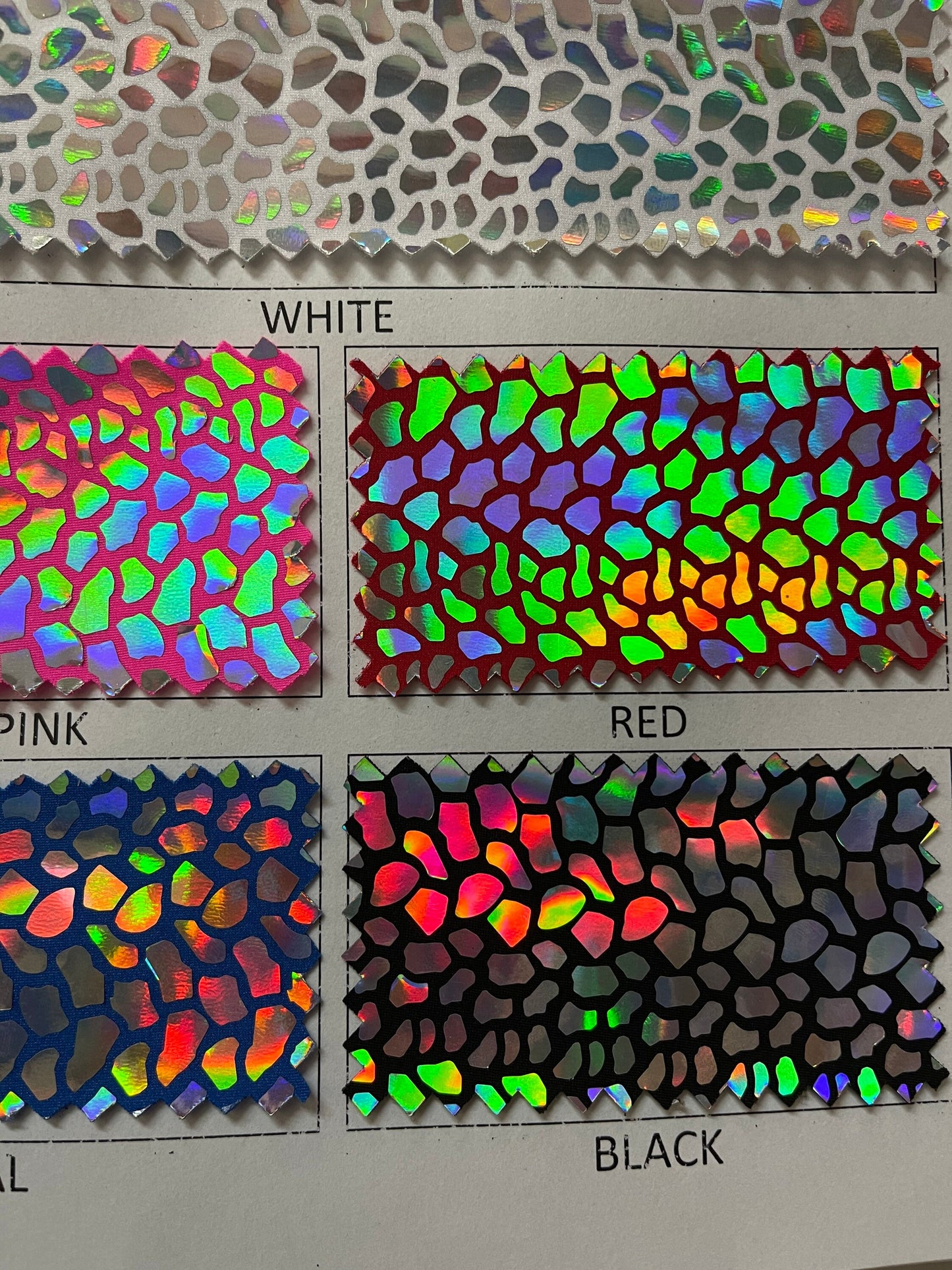 Dragón scales design Iridescent hologram sequins on best quality of nylon spandex 4-way stretch 58/60” Sold by the YD. Ships Worldwide