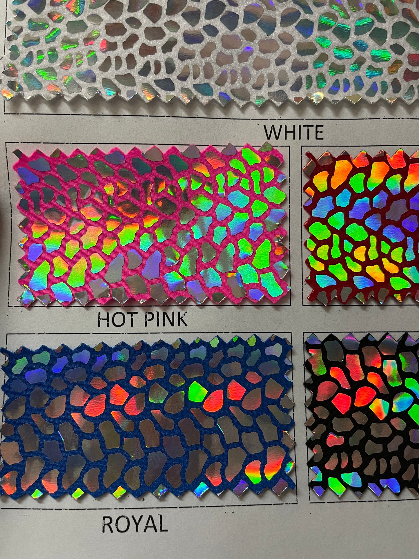 Dragón scales design Iridescent hologram sequins on best quality of nylon spandex 4-way stretch 58/60” Sold by the YD. Ships Worldwide