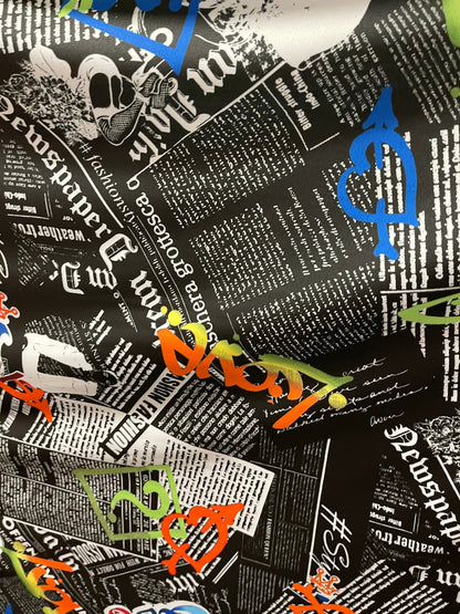 New Fashion Love news design print on best quality nylon spandex 4-way stretch 58/60” Sold by the YD. Ships Worldwide from Los Angeles CA