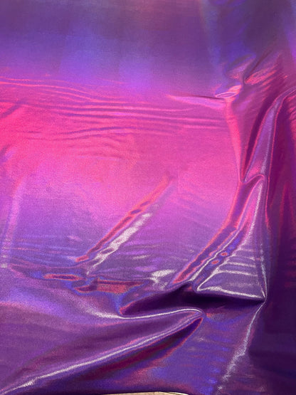 Ombre lacer foggy foil metallic nylon spandex 4way stretch 58/60” Sold by the YD. Ships worldwide from Los Angeles.