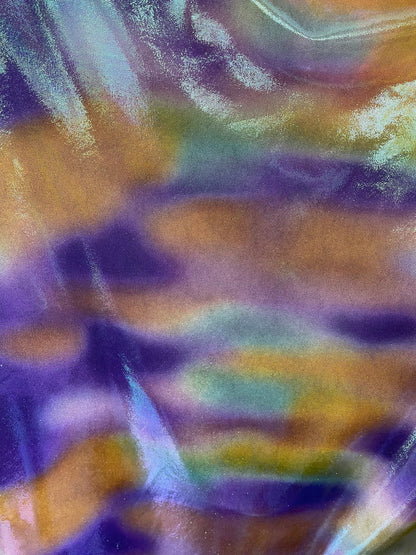 New Avatar iridescent metallic nylon spandex multicolor 4-way stretch 58/60” Sold by the YD. Ships Worldwide from Los Angeles cali