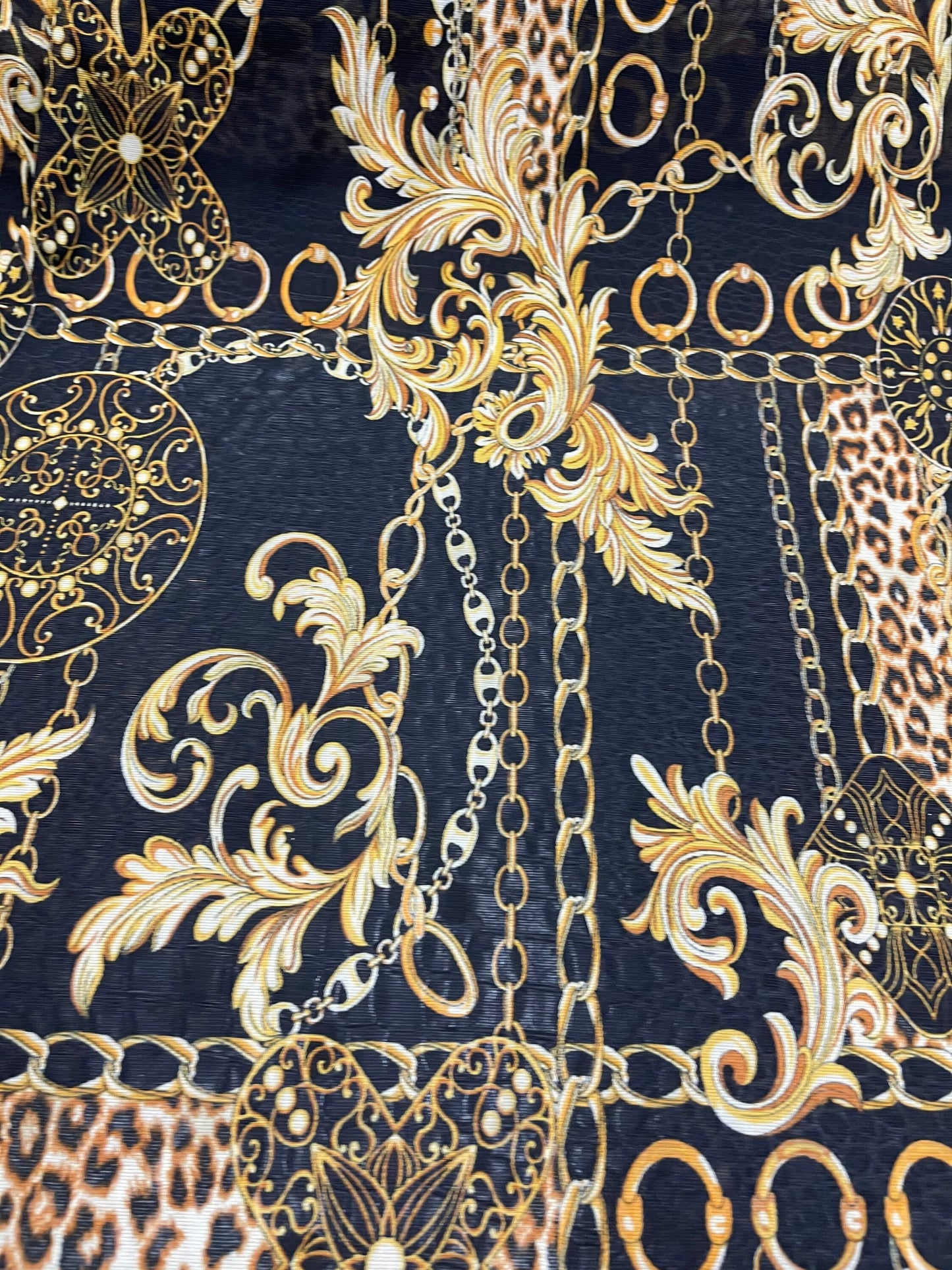New Brand designer Black/Gold stretch mesh 4-way 58/60” Sold by the YD. Ships Worldwide from Los Angeles California USA