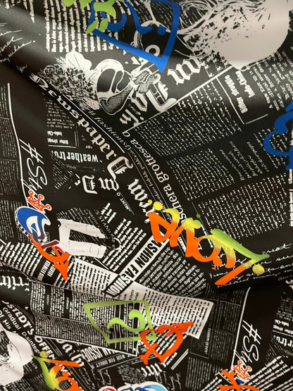 New Fashion Love news design print on best quality nylon spandex 4-way stretch 58/60” Sold by the YD. Ships Worldwide from Los Angeles CA