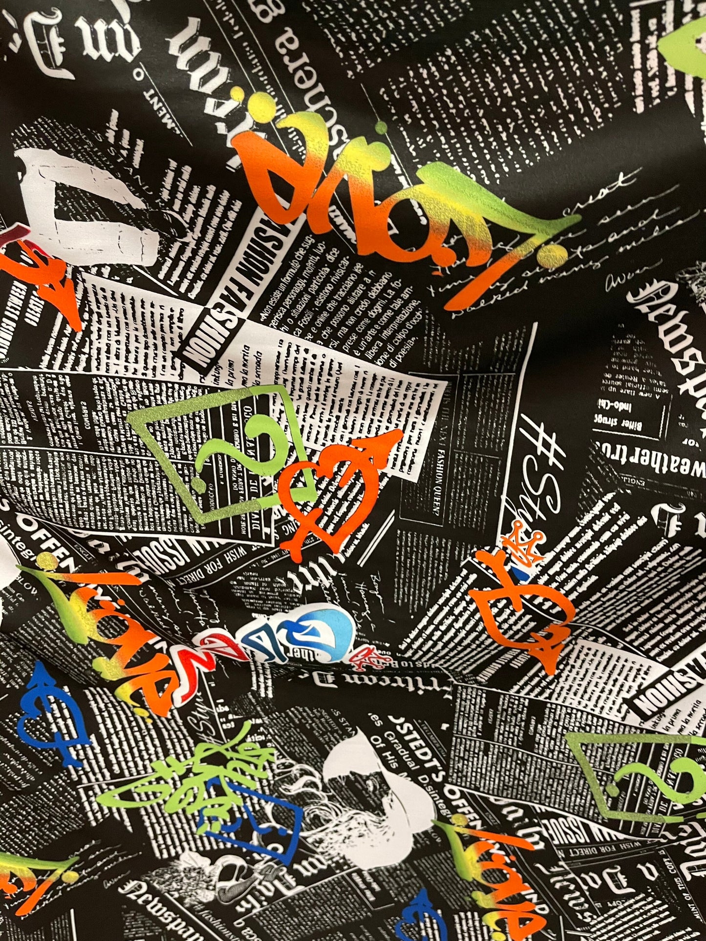 New Fashion Love news design print on best quality nylon spandex 4-way stretch 58/60” Sold by the YD. Ships Worldwide from Los Angeles CA