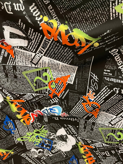 New Fashion Love news design print on best quality nylon spandex 4-way stretch 58/60” Sold by the YD. Ships Worldwide from Los Angeles CA