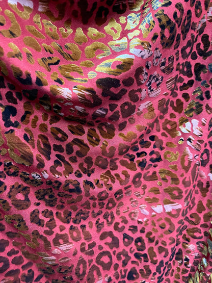 Exotic animal print designe burnout stretch velvet 4-way stretch 58/60” Sold by the YD. Ships Worldwide from Los Angeles California USA.