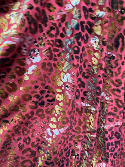 Exotic animal print designe burnout stretch velvet 4-way stretch 58/60” Sold by the YD. Ships Worldwide from Los Angeles California USA.