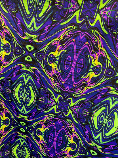 New abstract design purple/green print on best quality of nylon spandex 4-way stretch 58/60” Sold by the YD. Ships Worldwide from L.A