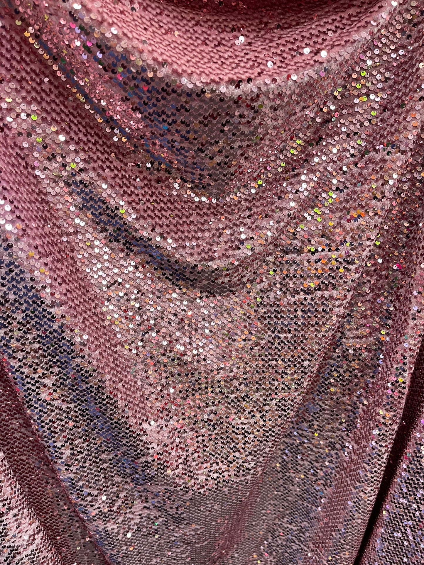 Luxury Dangling sequins embroidered on stretch velvet 2-way stretch vertically 58/60” Sold by the YD. Ships Worldwide from Los Angeles cali