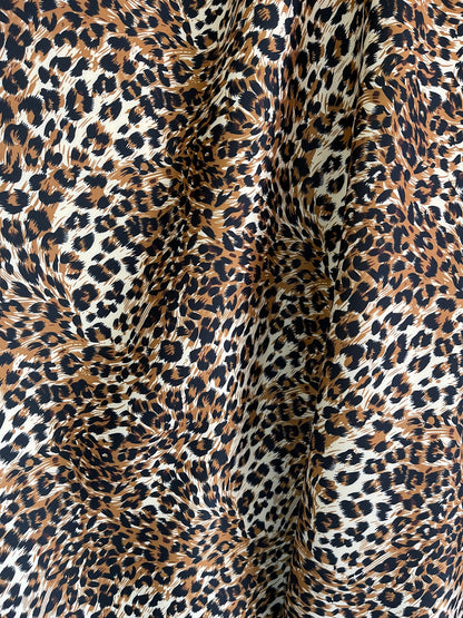 New Exotic Leopard design print on neoprene super techno & Satin 2-way stretch 58/60” and on Satin. Sold by the YD. Ships Worldwide from L.A