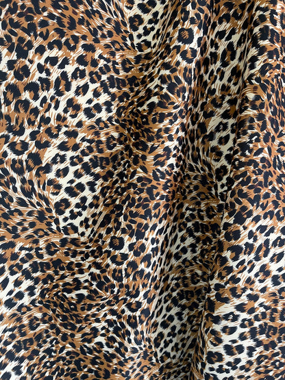 New Exotic Leopard design print on neoprene super techno & Satin 2-way stretch 58/60” and on Satin. Sold by the YD. Ships Worldwide from L.A