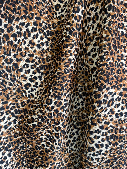 New Exotic Leopard design print on neoprene super techno & Satin 2-way stretch 58/60” and on Satin. Sold by the YD. Ships Worldwide from L.A