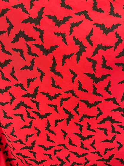 Bats design print on poly spandex lightweight  fabric 4-way stretch 58/60” Sold by the YD. Ships Worldwide from Los Ángeles California USA.