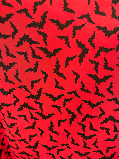 Bats design print on poly spandex lightweight  fabric 4-way stretch 58/60” Sold by the YD. Ships Worldwide from Los Ángeles California USA.