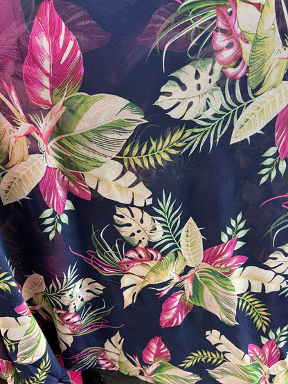 Hawaiian design print on power mesh 4-way stretch 58/60” Sold by the YD. Ships Worldwide from Los Angeles California USA.