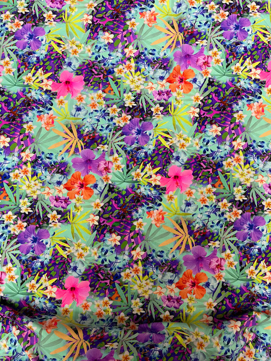Modern Small Flower design print on best quality of nylon spandex 4-way stretch 58/60” Sold by the YD. Ships Worldwide from Los Angeles cali
