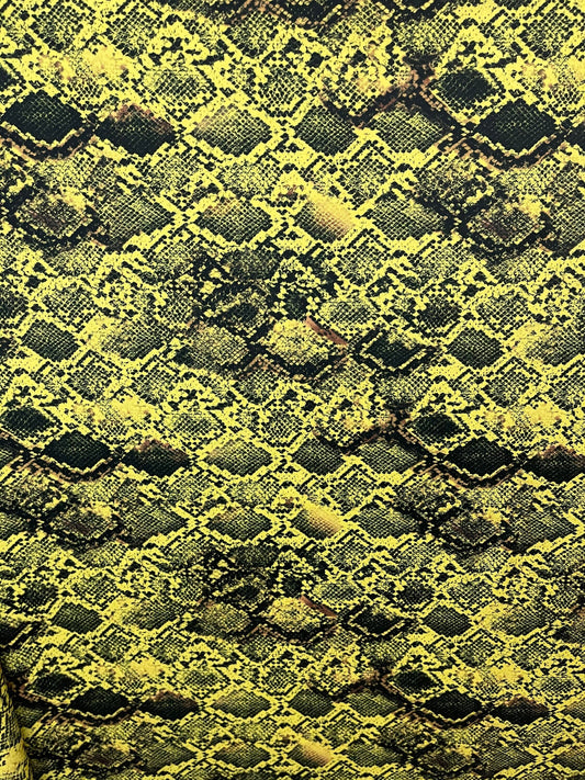 Python Snake design exotic animal print on best quality of nylon spandex 4-way stretch 58/60” Sold by the YD. Ships Worldwide from L.A CA