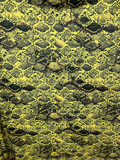 Python Snake design exotic animal print on best quality of nylon spandex 4-way stretch 58/60” Sold by the YD. Ships Worldwide from L.A CA