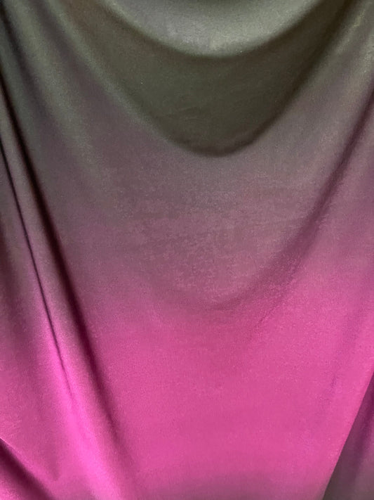 Ombré design Magenta 2 tone print on poly spandex light weight 4-way stretch 58/60” Sold by the YD. Ships Worldwide from Los Angeles CA