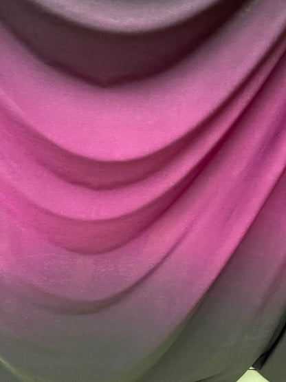 Ombré design Magenta 2 tone print on poly spandex light weight 4-way stretch 58/60” Sold by the YD. Ships Worldwide from Los Angeles CA