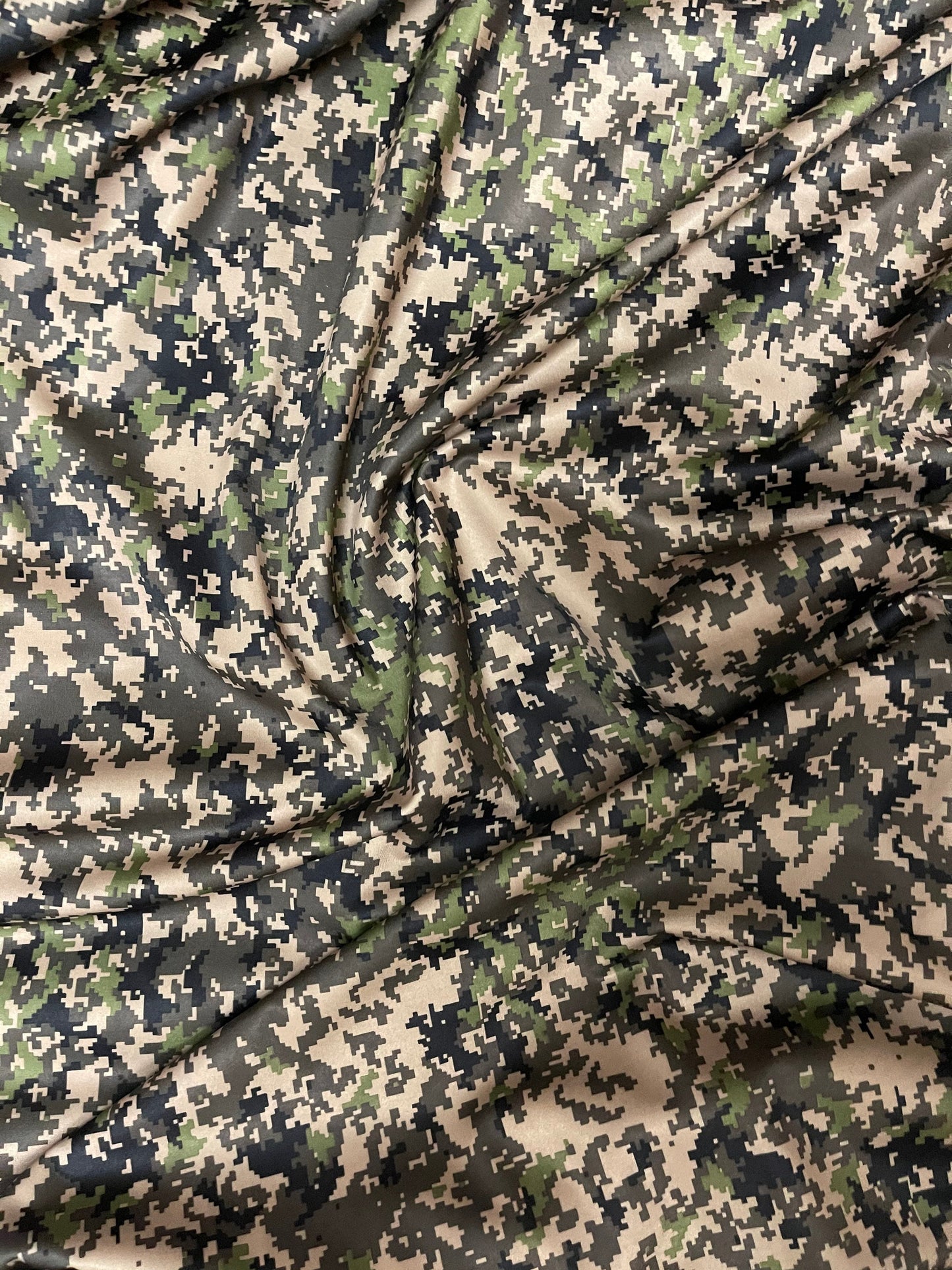Digital camouflage design print on great quality of nylon spandex 4-way stretch 58/60” Sold by the YD. Ships Worldwide from Los Angeles CA