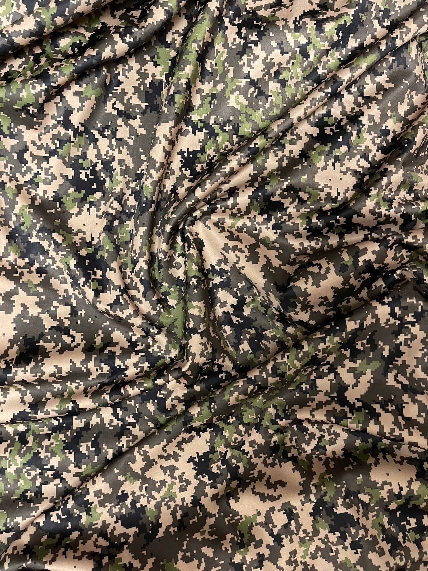 Digital camouflage design print on great quality of nylon spandex 4-way stretch 58/60” Sold by the YD. Ships Worldwide from Los Angeles CA