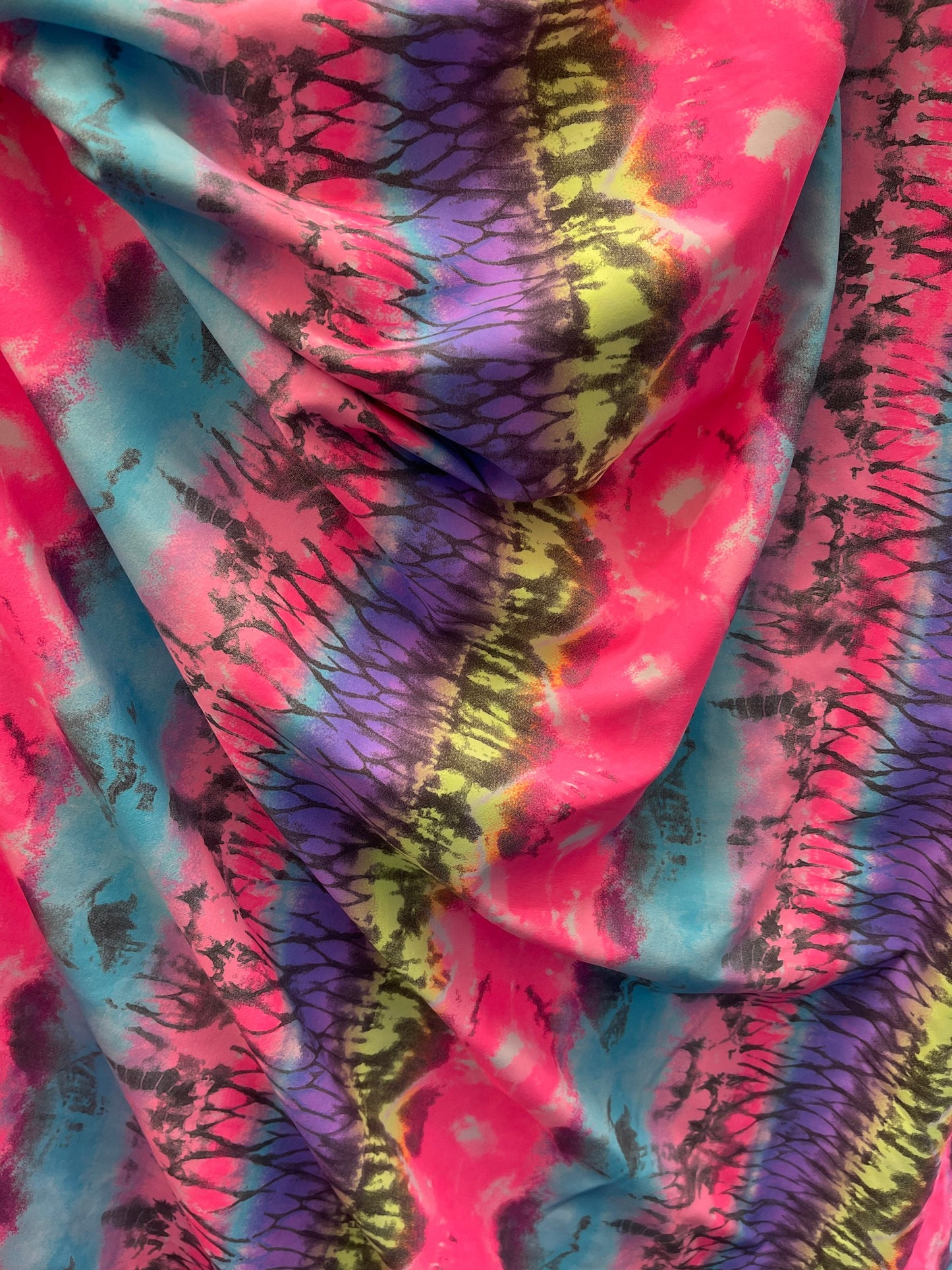 New Exotic abstract multi animal design print on great quality of nylon Spandex 4-way stretch 58/60” Sold by the YD. Ships Worldwide from LA