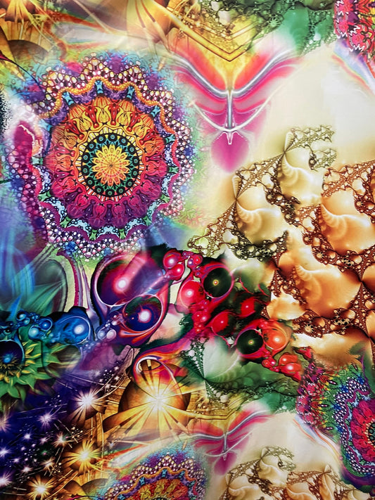 New avatar design print on nylon spandex 4way stretch 58/60” Sold by the YD. Ships worldwide from Los Angeles California USA.