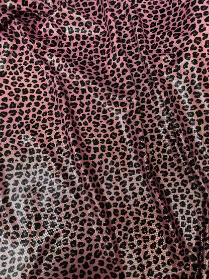 New Leopard design metallic nylon spandex 4-way stretch 58/60” Sold by the YD. Ships Worldwide from Los Ángeles California USA.