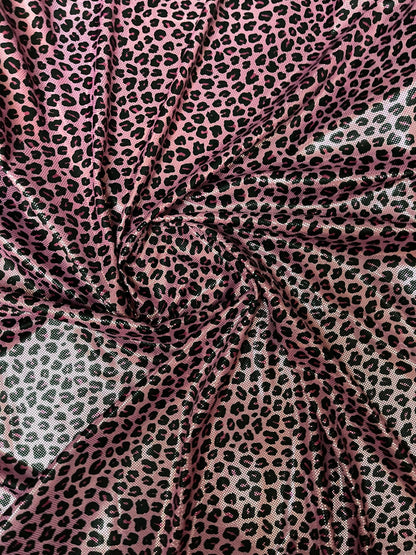 New Leopard design metallic nylon spandex 4-way stretch 58/60” Sold by the YD. Ships Worldwide from Los Ángeles California USA.