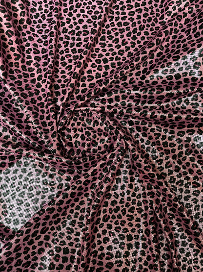 New Leopard design metallic nylon spandex 4-way stretch 58/60” Sold by the YD. Ships Worldwide from Los Ángeles California USA.