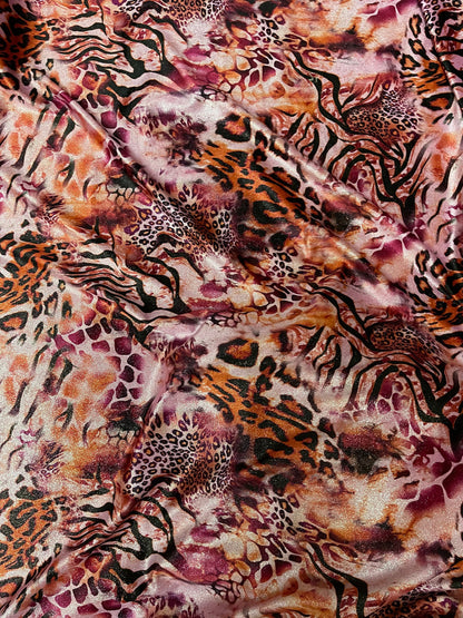 New Exotic Safari design print on great quality of stretch velvet 4-way stretch 58/60” Sold by the YD. Ships Worldwide from Los Angeles CA