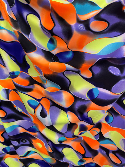 Camouflage abstract design multicolor print on best quality of nylon spandex 4-way stretch 58/60” Sold by the YD. Ships Worldwide from L.A