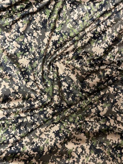 Digital camouflage design print on great quality of nylon spandex 4-way stretch 58/60” Sold by the YD. Ships Worldwide from Los Angeles CA