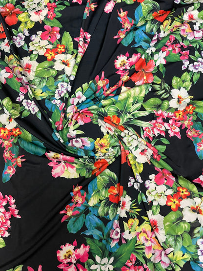 New floral design print on great quality of nylon spandex 4-way stretch 58/60” Sold by the YD. Ships Worldwide from Los Angeles California