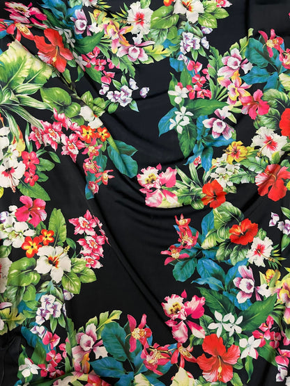 New floral design print on great quality of nylon spandex 4-way stretch 58/60” Sold by the YD. Ships Worldwide from Los Angeles California