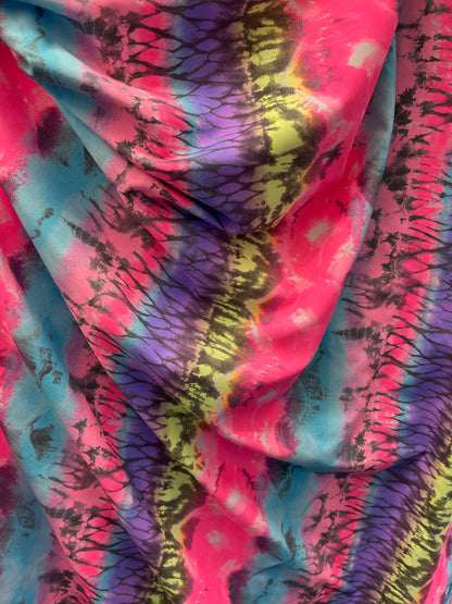 New Exotic abstract multi animal design print on great quality of nylon Spandex 4-way stretch 58/60” Sold by the YD. Ships Worldwide from LA