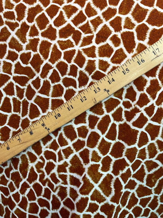 Exotic Giraffe design print on best quality of nylon spandex 4-way stretch 58/60” Sold by the YD. Ships Worldwide from Los Angeles CA USA.