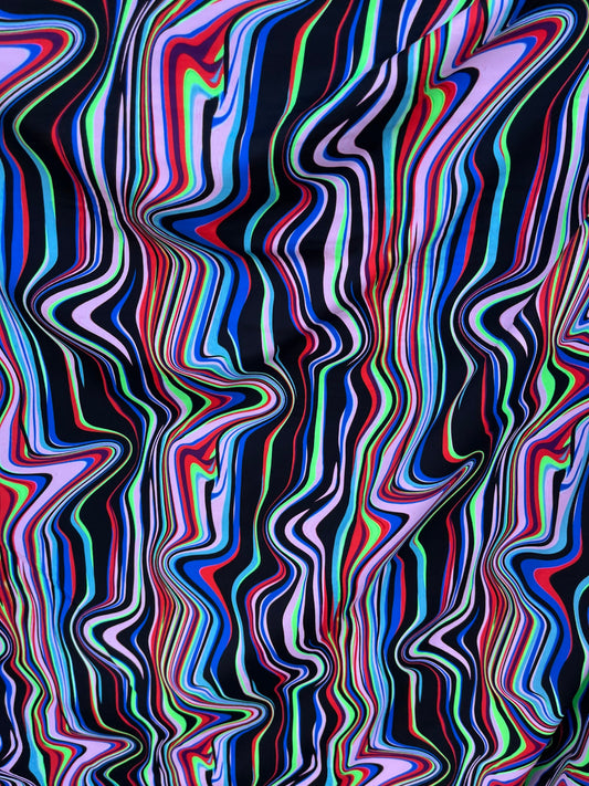 New abstract design multicolor print on best quality of nylon spandex 4-way stretch 58/60” Sold by the YD. Ships worldwide from Los Angeles