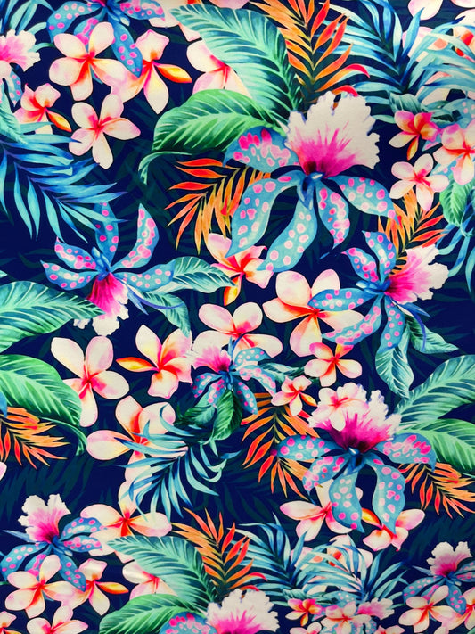 New floral design print on best quality of nylon spandex 4-way stretch 58/60” Sold by the YD. Ships Worldwide from Los Angeles California US