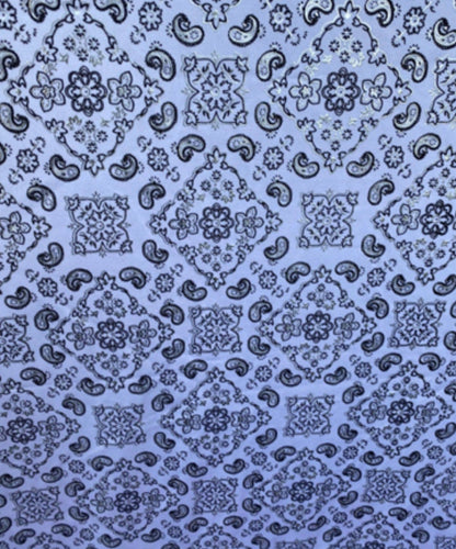 Bandana print on great spandex with foil 4-way stretch metallic nylon spandex 58/60” Sold by the YD. Ships worldwide from Los Angeles