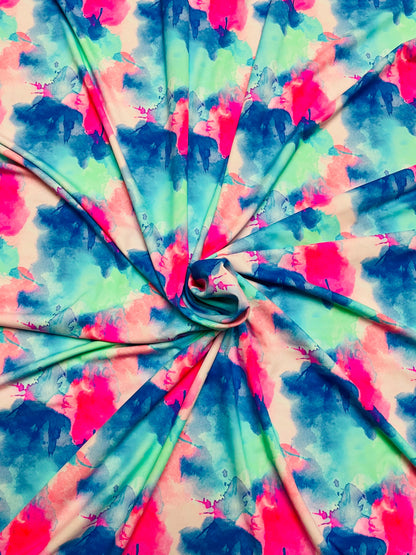 New Water abstract design print on best quality of nylon spandex 4-way stretch 58/60” Sold by the YD. Ships Worldwide from Los Angeles calif
