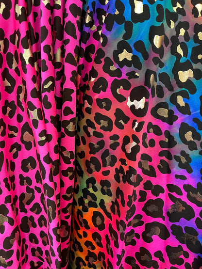 Modern Leopard design print on best quality of nylon spandex 4-way stretch 58/60” Sold by the YD. Ships Worldwide from Los Angeles cali