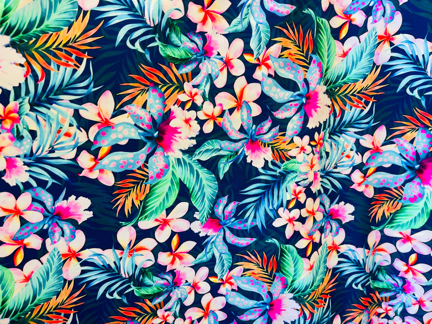 New Hawaiian design print on best quality of nylon spandex 4-way stretch 58/60” Sold by the YD. Ships Worldwide from Los Angeles California