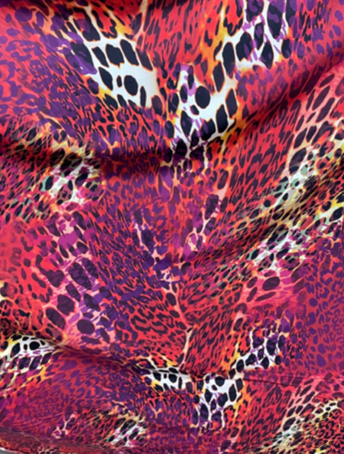 Safari design Exotic animal print spandex 4-way stretch 58/60” Sold by the YD. Ships Worldwide from Los Angeles California USA.